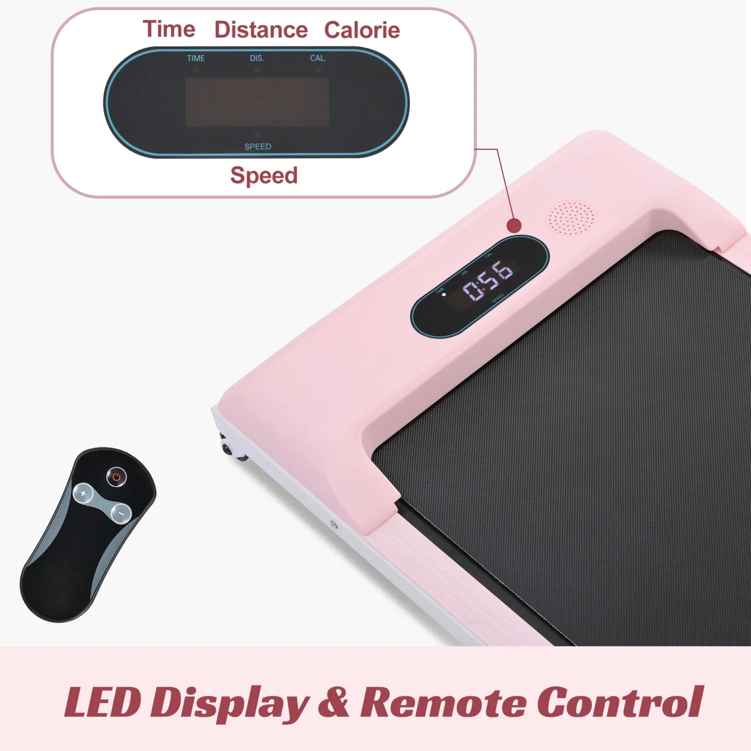 [ US in STOCK] under Desk Treadmill, Slim Flat Walking Pad, Portable Walking Jogging Machine for Home Office Exercise - Remote Control, LCD Display, Stored under Sofa Free Installation