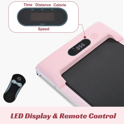 [ US in STOCK] under Desk Treadmill, Slim Flat Walking Pad, Portable Walking Jogging Machine for Home Office Exercise - Remote Control, LCD Display, Stored under Sofa Free Installation